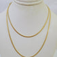 18k Real Solid Miami Cuban Chain Yellow Gold 3mm 24" Inch Genuine Necklace