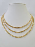 14K Franco Chain Necklace 18" 20" 22" 4mm Yellow Gold Diamond Cut Real