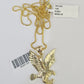 10K Solid Franco Chain Eagle Pendant Charm Necklace 18"-24" 1.5mm Yellow Gold