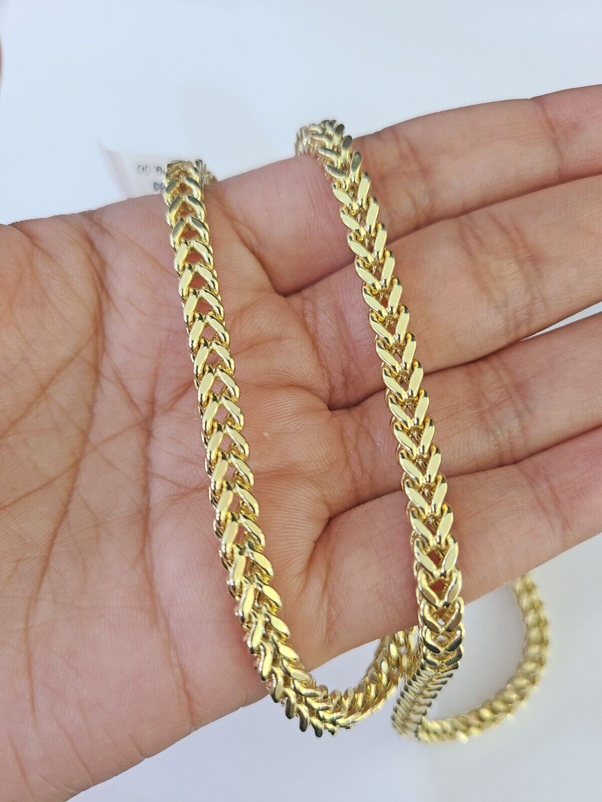 Real 10k Franco Chain Yellow gold 4mm 24inch necklace lobster lock 10kt