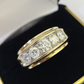 Real 14k Yellow Gold Diamond Ring Lab Created Mens Engagement Wedding Male