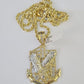 10k Solid Rope Chain Eagle Anchor Charm Set 4mm 20"-28" Necklace Gold Yellow