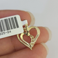 10K Real Heart Charm Pendant Gold 10kt Genuine Yellow