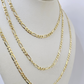 Real 14k Solid Gold Chain Figaro Link Necklace 3mm 18"-28" Men Women 14kt
