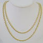 14k Rope Chain Solid Yellow Gold 3mm 18"-26" Inch Men Women Genuine Necklace