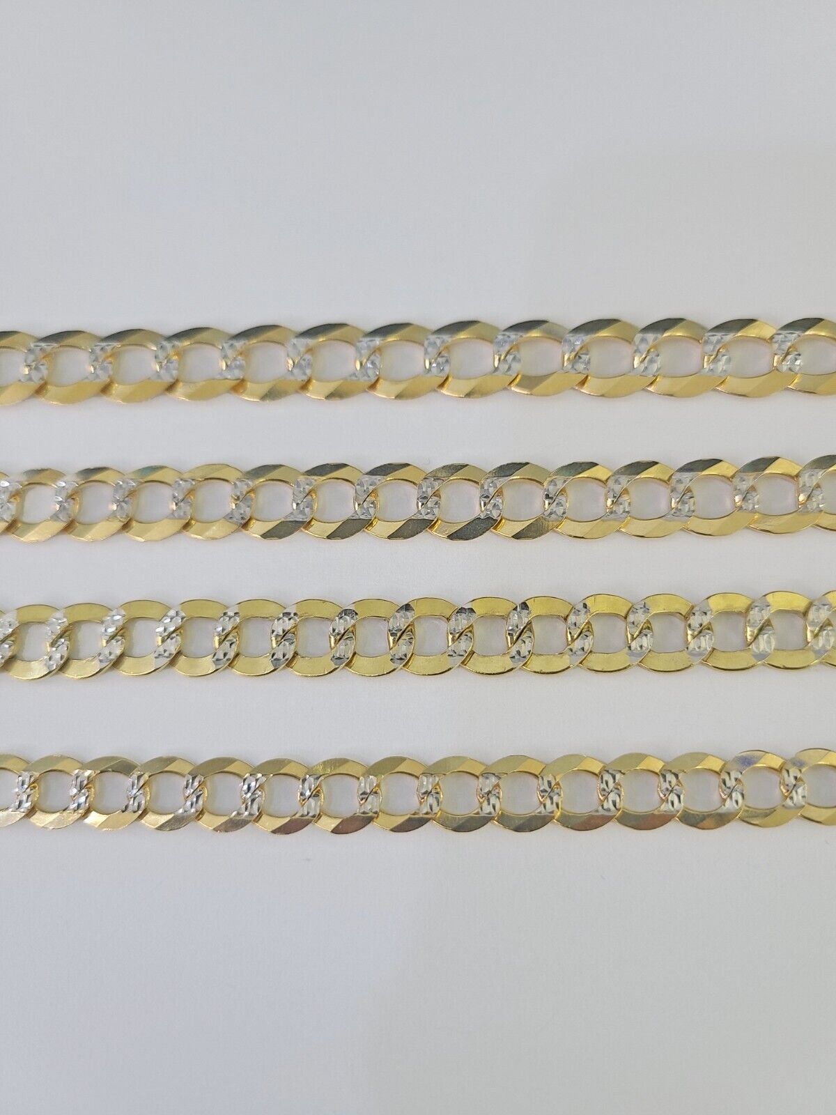 10k Cuban Curb Bracelet Gold 6mm 7mm 8mm 9mm Diamond Cuts 7" 7.5" 8" 8.5" 9"