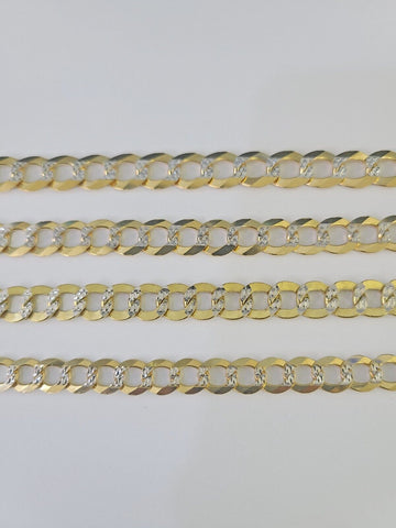 10k Cuban Curb Bracelet Gold 6mm 7mm 8mm 9mm Diamond Cuts 7" 7.5" 8" 8.5" 9"