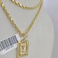 10k Gold Initial Y Charm Rope Chain 16"-26" 2.5mm SET Necklace Alphabet Pendant