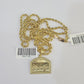 10k 2.5mm Rope Chain Last Supper Pendant 18"-30" Yellow Gold Set Charm Necklace