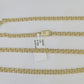 Real 10k Gold Chino ID Chain 4mm 20Inch Yellow Necklace Real Gold