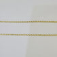 Real 14k Yellow Gold Rope Chain Jesus Anchor Charm Set 3mm 18"-26" Necklace