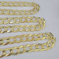 10k Solid Gold Cuban Curb Link Chain 12mm 28" Real Yellow Gold Real Necklace