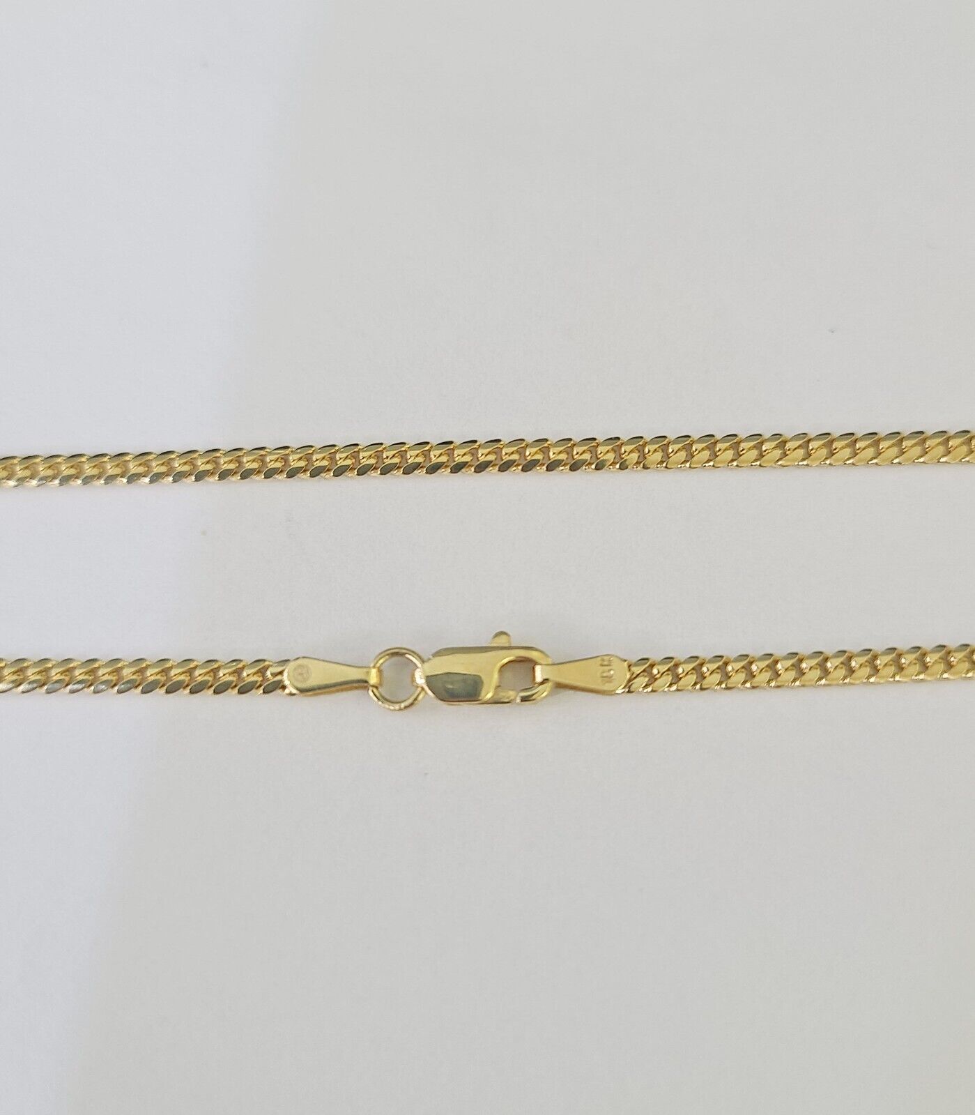 18k Real Solid Miami Cuban Chain Yellow Gold 2mm 18"-24" Inch Genuine Necklace