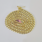 Real 14K Yellow Gold Miami Cuban chain Necklace 18 inch Choker 6mm Hollow
