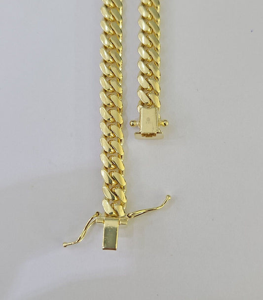 10k Miami Cuban Link Bracelet 6mm 8" Box Lock 10kt Yellow Gold Real