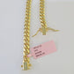 Real 14k Yellow Gold Miami Cuban link Bracelet 6mm 7.5"-9" Inch Solid