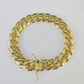 14K Solid Miami Cuban Bracelet Yellow Gold Box Clasp 9.5 Inch 15mm Link HEAVY