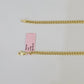 10k Yellow Gold Chain Cross Charm Set Miami Cuban Link Necklace Pendant DISCOUNT