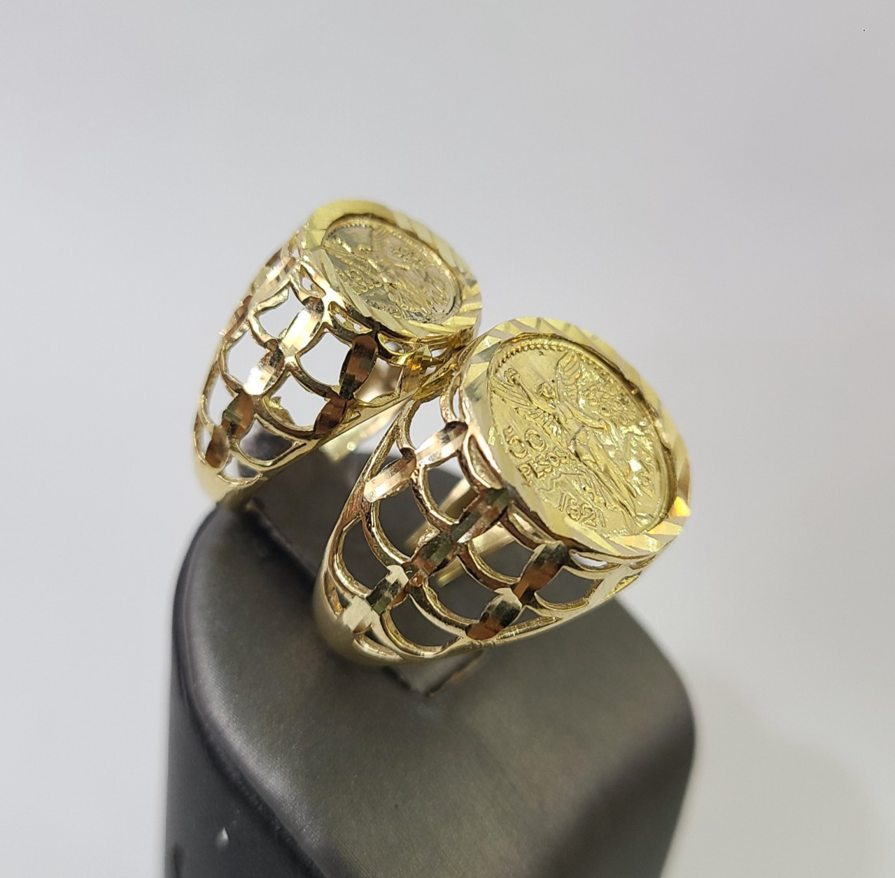 10k 50 Pesos Coin Centenario Ring Yellow Gold Men Real Genuine
