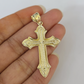 Real 10k Rope Chain Jesus Cross Charm Necklace Pendant Set 5mm 18"-28" Gold
