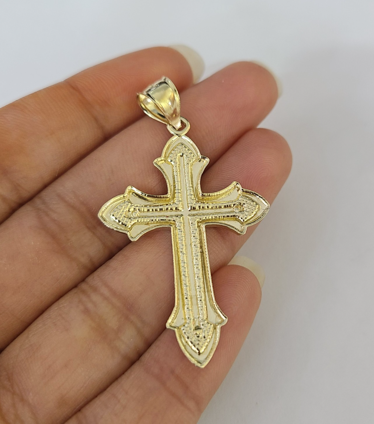 Real 10k Rope Chain Jesus Cross Charm Necklace Pendant Set 5mm 18"-28" Gold