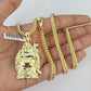 10K Franco Chain Laughing Buddha Pendant Charm Necklace 20"-28" 4mm Gold SET