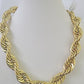 10k REAL Yellow Gold Rope Chain Necklace 16mm 20" Men's Thick 10kt