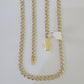 Real 10k Royal Monaco Chain 8mm Diamond Cut 18-26 inches Yellow Gold