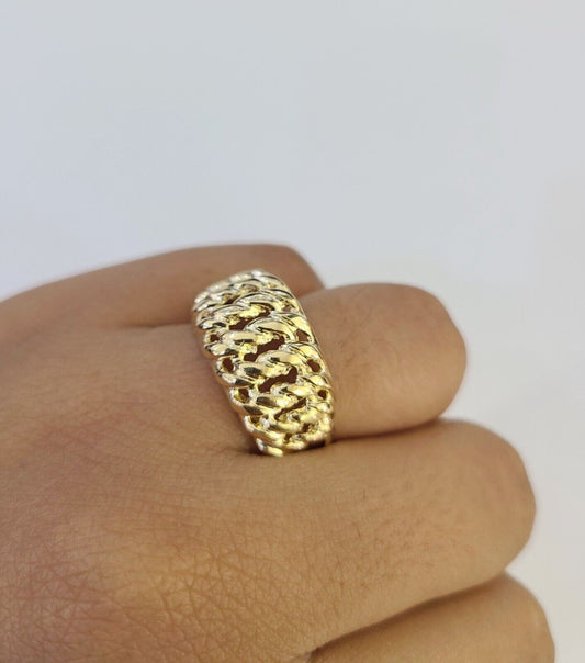 Real 14k Princesa Ring Yellow Gold Casual Ring 14kt Genuine Mens