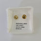 14k Diamond Flower Earrings Yellow gold Real Screw-Back Women Men Studs