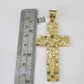 10K Franco Chain Jesus Cross Pendant Charm Necklace 20"-26" 5mm Gold SET Yellow