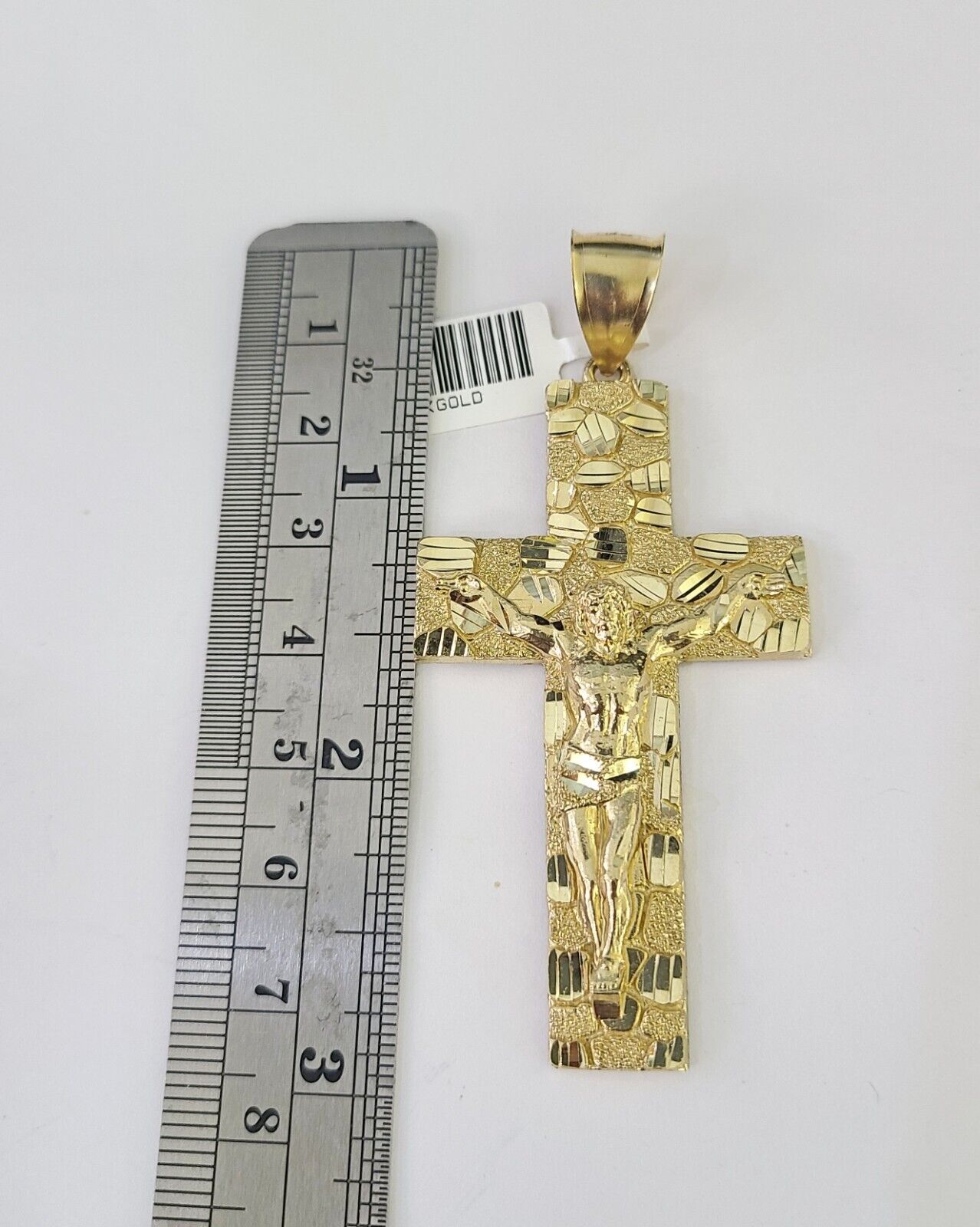 10K Franco Chain Jesus Cross Pendant Charm Necklace 20"-26" 5mm Gold SET Yellow