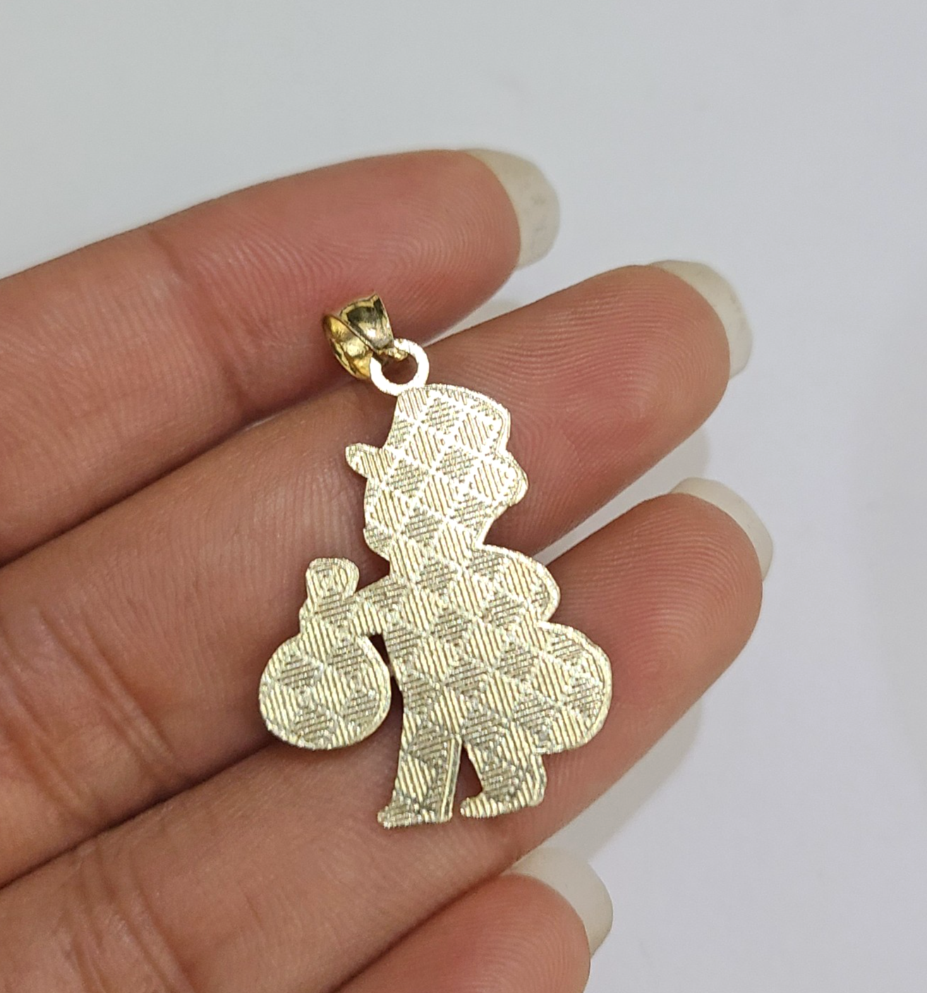 10k Gold Chain Miami Cuban Grandpa Money Bag Charm Set 4mm 18"28" Necklace