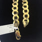 10k Cuban Curb link Bracelet 7" 7.5" 8" 8.5" 9" 8mm Solid Gold  Lobster clasp