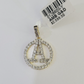 10k Diamond A Charm Pendant Initial Alphabet Letter Real Genuine Yellow Gold