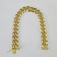 14K Solid Miami Cuban Bracelet Yellow Gold Box Clasp 9 Inch 15mm Link HEAVY