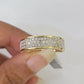 Real 14k Diamond Mens Ring Band Yellow Gold Casual Genuine Natural Wedding