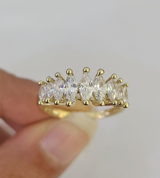 Real 10k Yellow Gold Ring Wedding Engagement Casual 10Kt Genuine