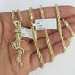 10k Solid Rope Chain 3mm Snake Sword Pendant Charm Necklace SET 18-28 in