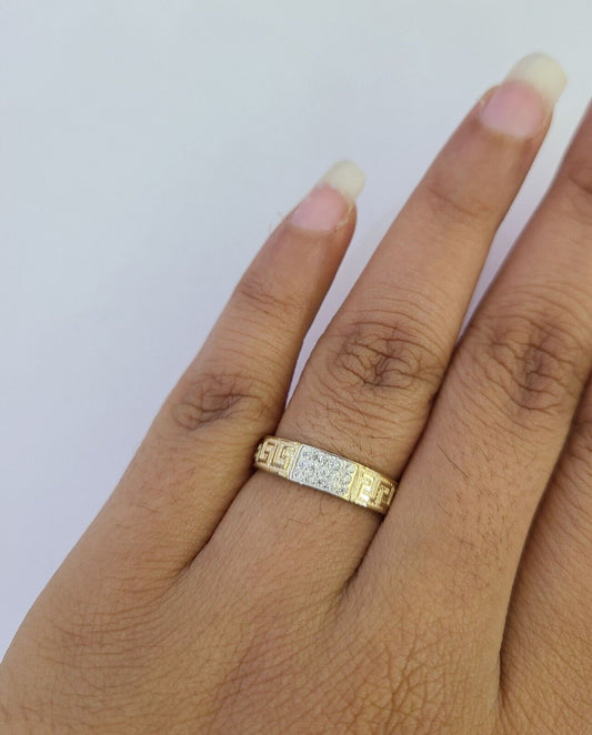 Solid 14k Gold Ring Set Trio Wedding Band REAL His Her Set Casual Wedding