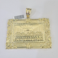 Real 10k Last Supper Pendant Charm Yellow Gold 3" Diamond Cut Genuine