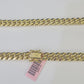 14k 8mm Miami Cuban Link Chain Yellow Gold Necklace 20"-30" Inches Real