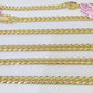 14k 6mm Miami Cuban Link Chain Yellow Gold Necklace 18"-26" Inches Real