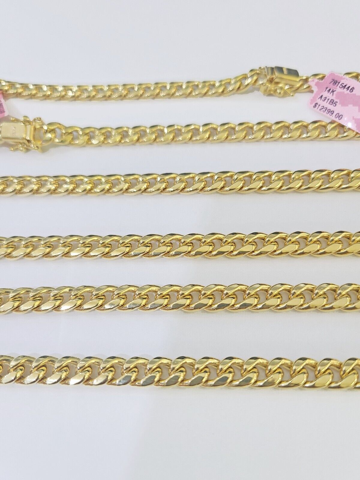 14k 6mm Miami Cuban Link Chain Yellow Gold Necklace 18"-26" Inches Real