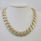 Real 10k Royal Monaco Chain 15mm Diamond Cut 24 inches Yellow Gold Necklace