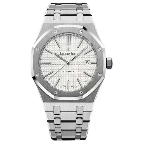 Audemars Piguet Royal Oak 41mm Watch 15400ST.OO.1220ST.02 White Dial 2016 Year
