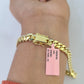 14K Solid Yellow Gold Miami Cuban Bracelet Box Clasp 8.5" Inch 7mm Link
