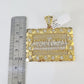 Real 10k Last Supper Pendant Charm Yellow Gold Mens Nugget 2" Diamond Cut