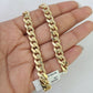 Real 10K Royal Monaco Bracelet Yellow Gold 7" Box Clasp 7mm Genuine Unisex