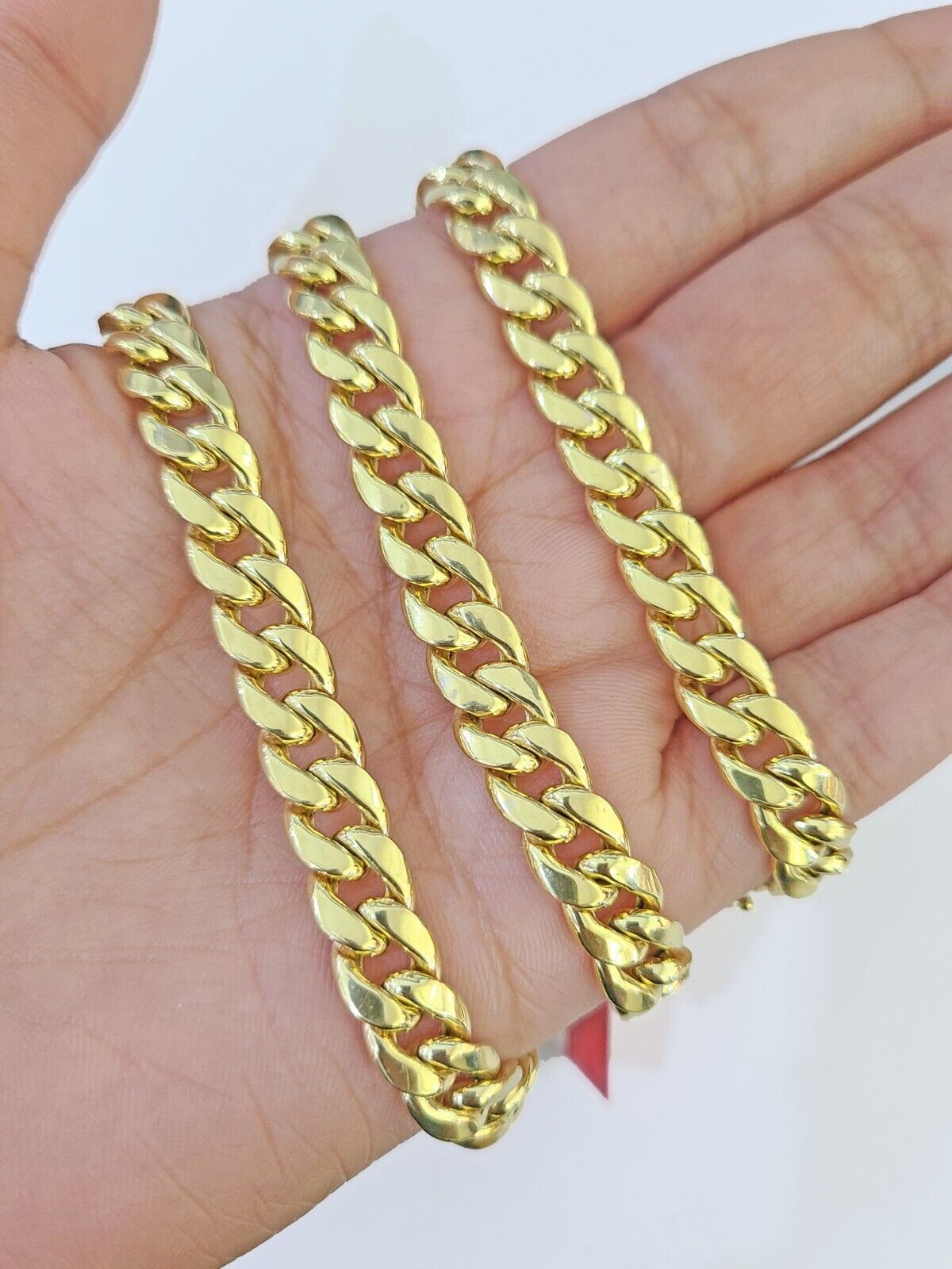 10k Yellow Gold 8mm Miami Cuban Link Chain Necklace 20-28 Inches Real